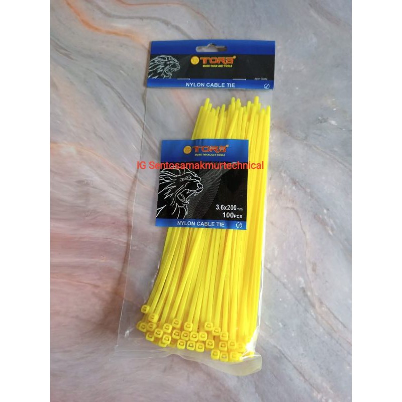 TORA 3.6 x 200 MM Nylon Cable Tyraps Kabel Tie Ties 20cm