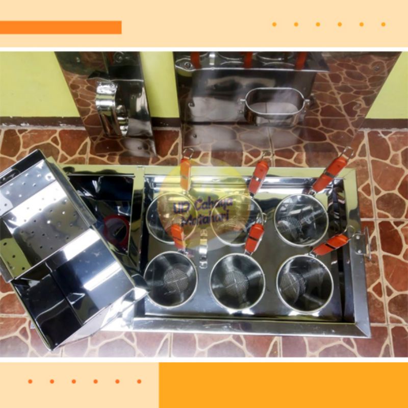 Dandang Mie Ayam Kotak lubang 6 + kuah + saringan 6