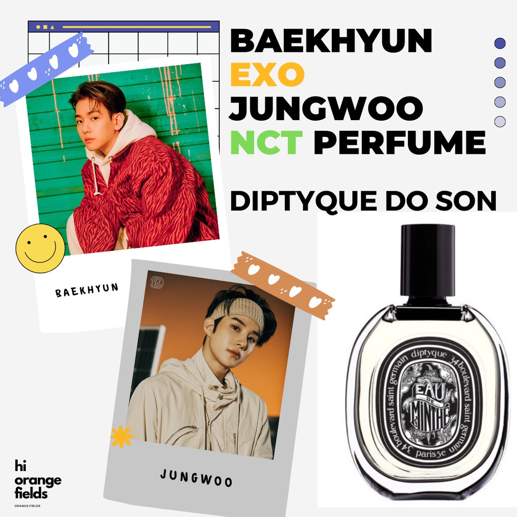 Perfume BAEKHYUN EXO & JUNGWOO NCT / Parfum 2 ml - Share in Jar Diptyque Do Son