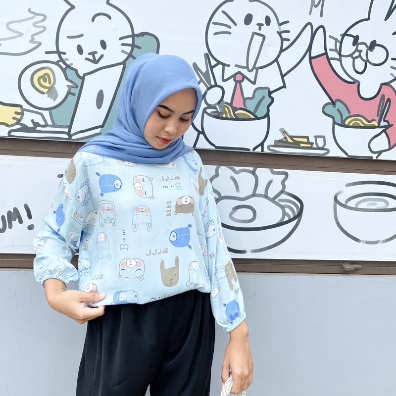 BINAR MOTIF MIX by.hq - Blouse Wanita - Atasan Wanita - Blouse - Atasan Wanita Blouse - Blouse Motif Bunga Lengan Panjang -Blouse Rayon Wanita - Pakaian Wanita Atasan - Blouse Bunga - Blouse Motif - Atasan Blouse - Blouse Bunga Bunga - Blouse Motif Bunga-1