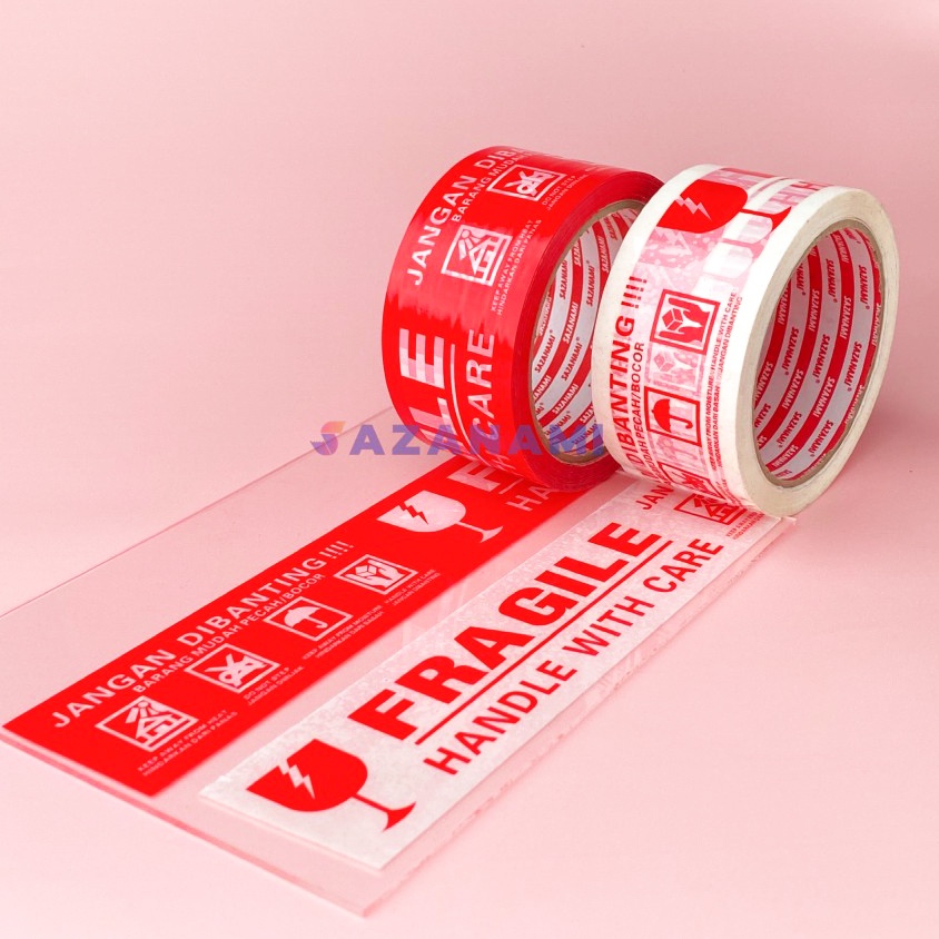 

Lakban FRAGILE (48 mm x 50 m) Sazanami Tape Opp Isolasi Selotip