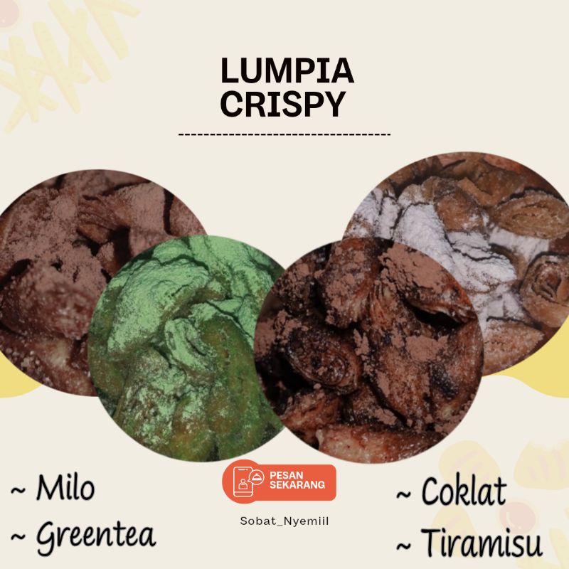 

lumpia coklat Milo tiramisu greentea | lumpia goreng crispy | cemilan manis | cemilan murah enak