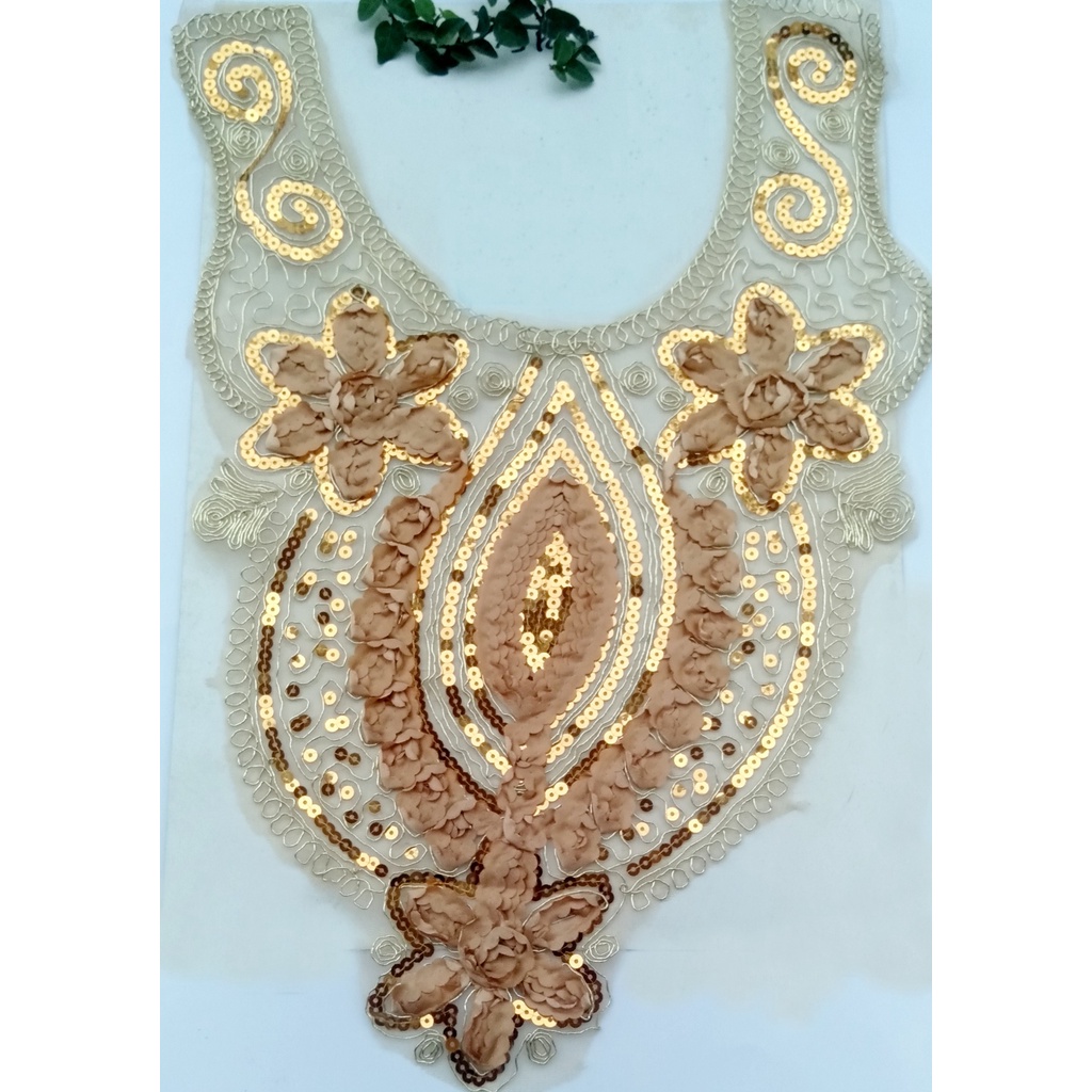 Renda Baju Aplikasi Gold/ 1797