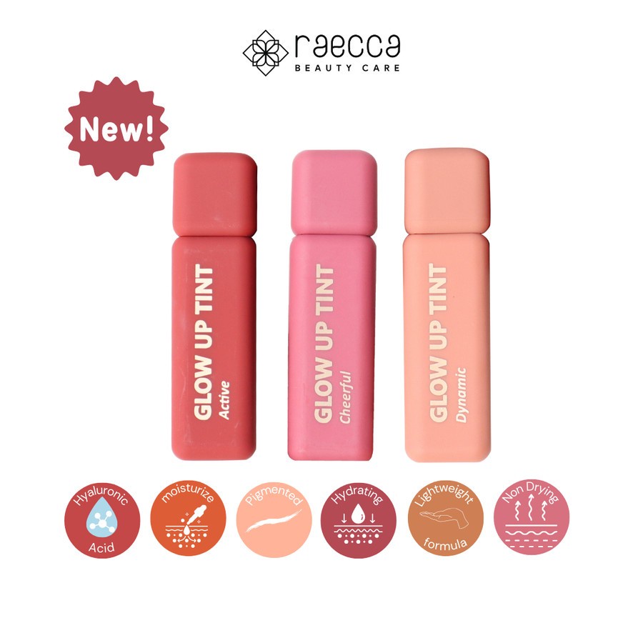 Raecca Glow Up Tint NEW SHADE - Lip Tint Shade Dynamic