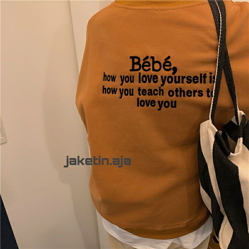 S - XXXXXL(6XL) Sweater BIG SIZE LOVE YOURSELF Korean Style Jaket Sweatshirts Oversize Jumbo crewneck Fleece Harajuku Oblong Unisex Jaketin aja S M L XL XXL XXXL 4XL 5XL 6XL Kuning Mustard Hitam Navy