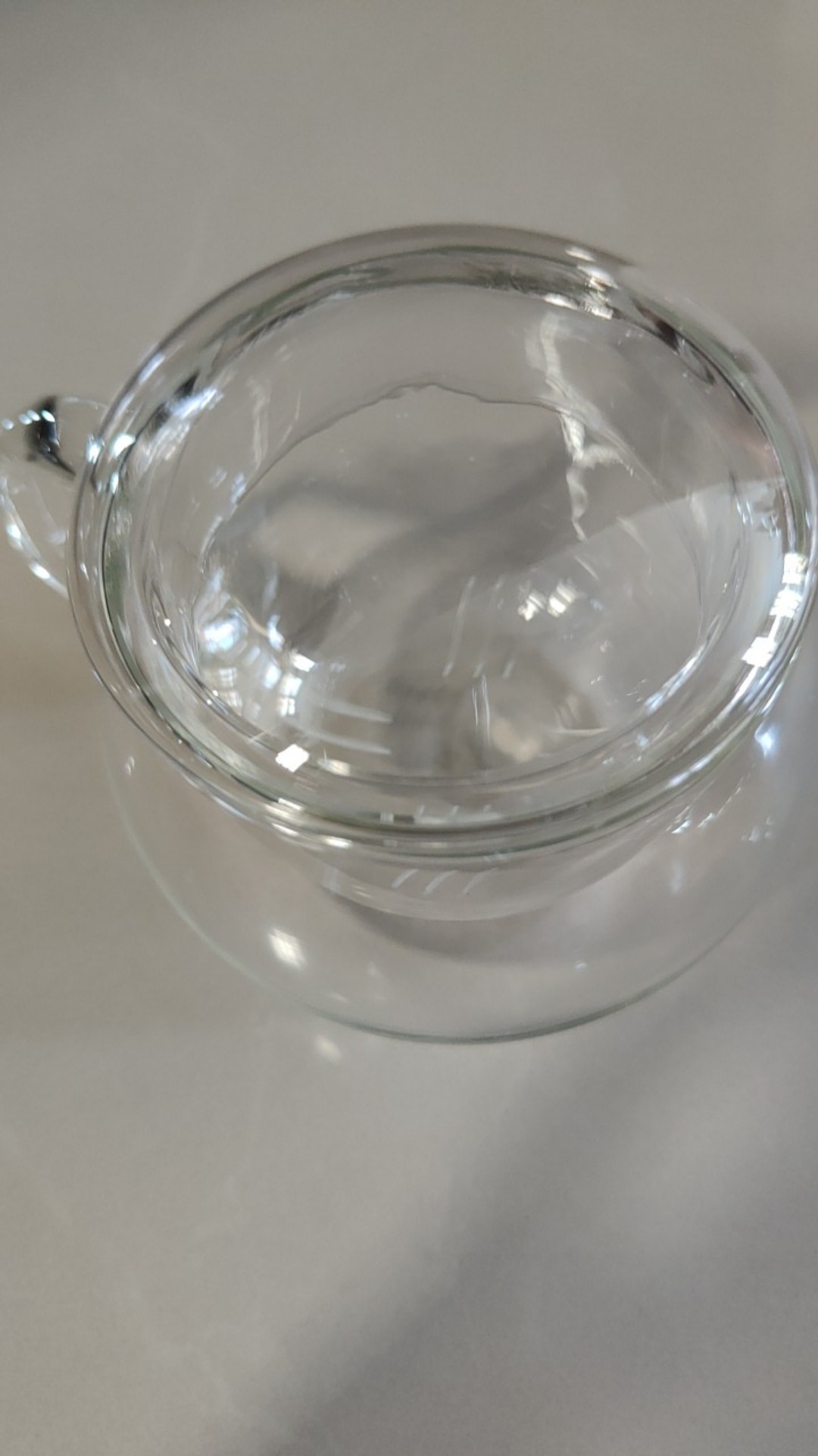 Gelas Cangkir Teh Saringan / Glass Infuser Tea Cup / Teko Teh Kaca 300 Ml