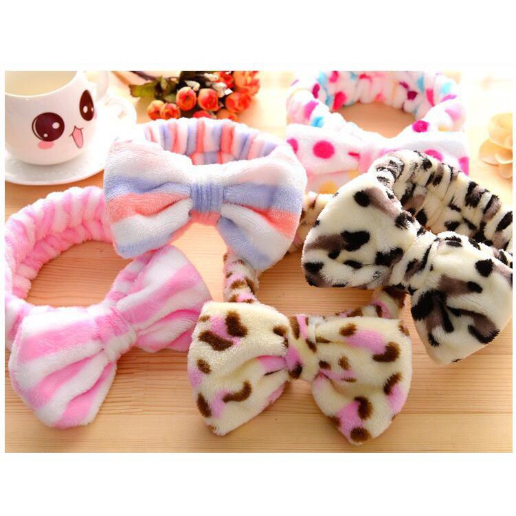 ⭐Bobastore⭐ Bando Korea Fashion Rambut Pita Bendo Elastis Wanita Rajut Anak Hairband Bandana Motif R027-5