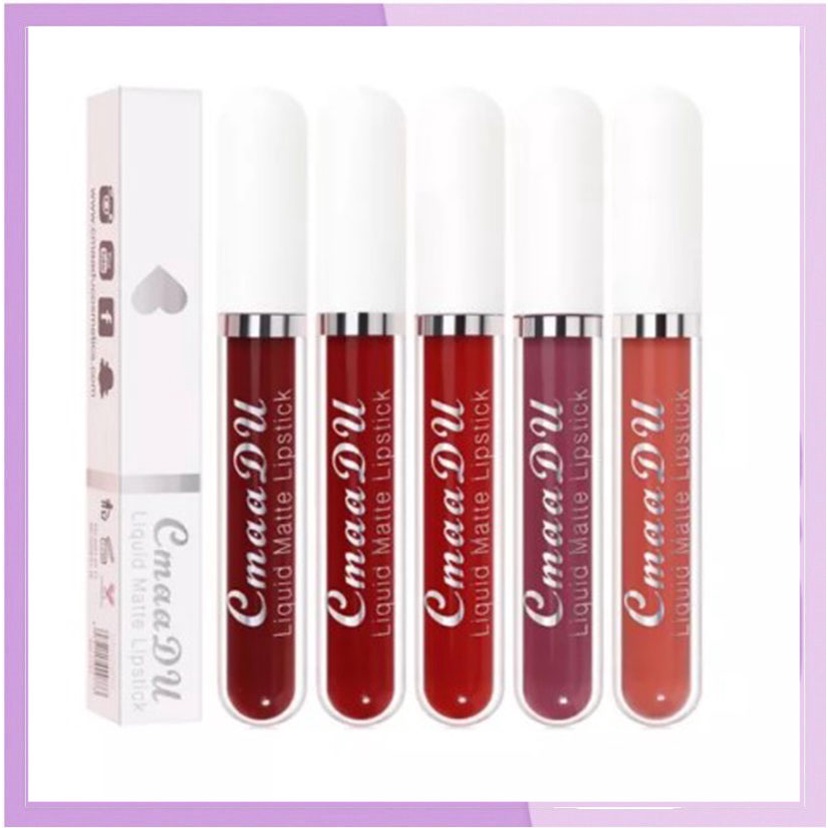 CMAADU Lipstik 18 Ultra Chic Liquid Matte Waterproof Long Lasting Mampu Menutupi Area Bibir Yang Gelap XX007