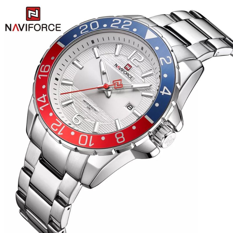 JAM TANGAN NAVIFORCE PRIA CASUAL MEWAH NF-9163 S/B