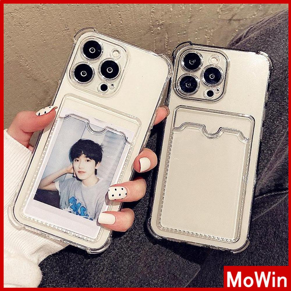 For iPhone 14 Pro Max iPhone Case Card Holder Card Storage TPU Soft Case Clear Case Airbag Shockproof Protection Camera Compatible For iPhone 14 Plus 13 Pro Max 12 11 XR 7Plus