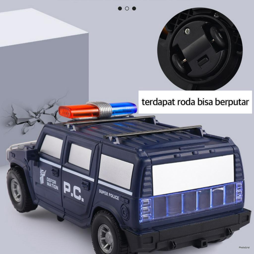 HAPPYTOYS.888 #B74 MAINAN MOBIL POLICE ROBOT / MOBIL ROBOT POLISI WITH LED DAN MUSIC