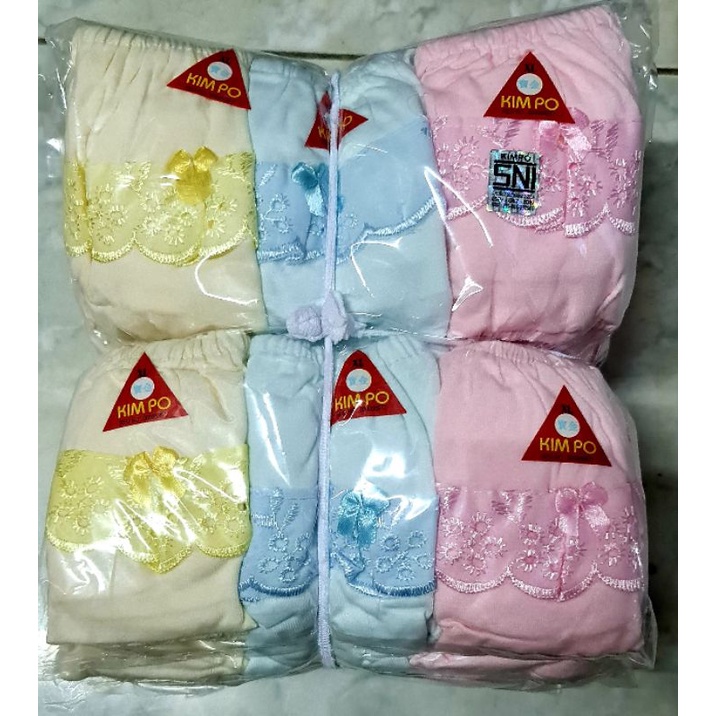 6 Pcs CD Kimpo anak cewek renda warna TC