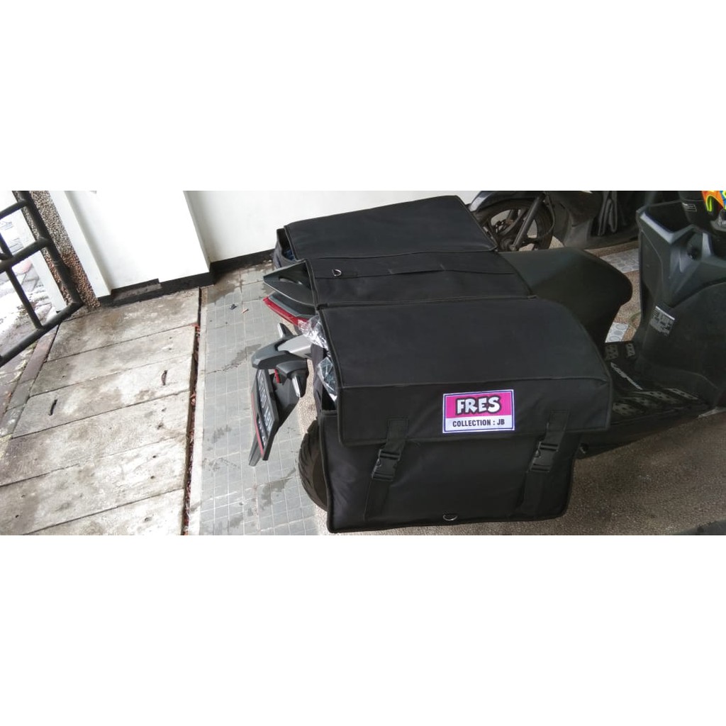 Termurah   Tas Pos Obrok, Tas Kurir Motor, Tas Kanvas, Saddle Bag, Ronjot REGULER