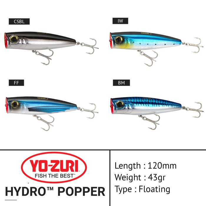 Terlaris Lure Yozuri Hydro Popper 120