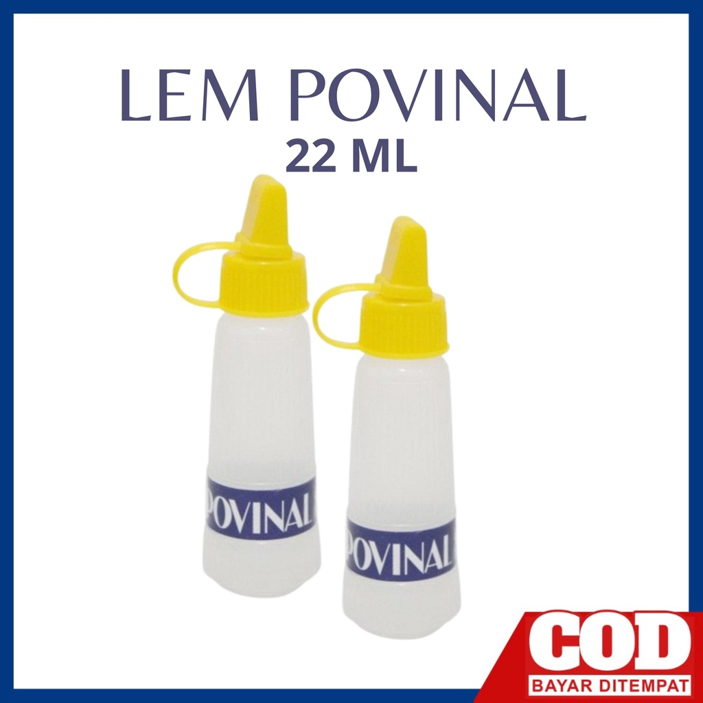 LEM CAIR POVINAL KECIL 22 ML LIQUID ADHESIVE CLEAR GLUE - OFF-49