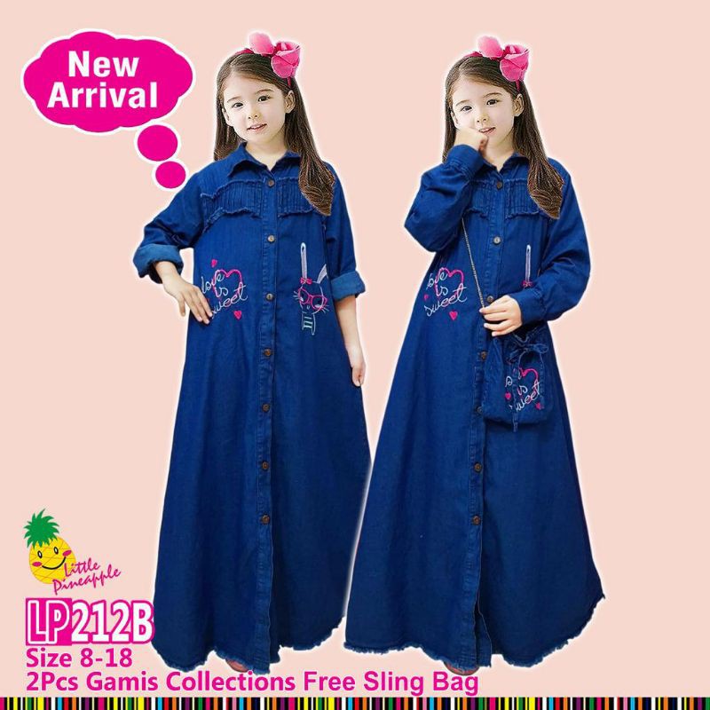 Little Pineapple // Gamis anak perempuan // gamis jeans little pineapple