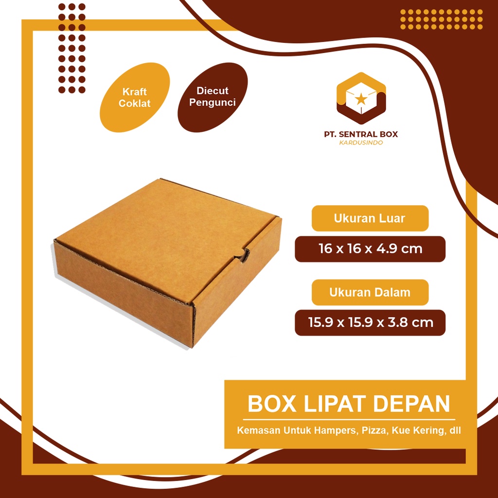 

Box DC LD ( 16 x 16 x 4 cm ) Kardus/Packing/Karton/GiftBox/Hampers/Pizza/Hampers