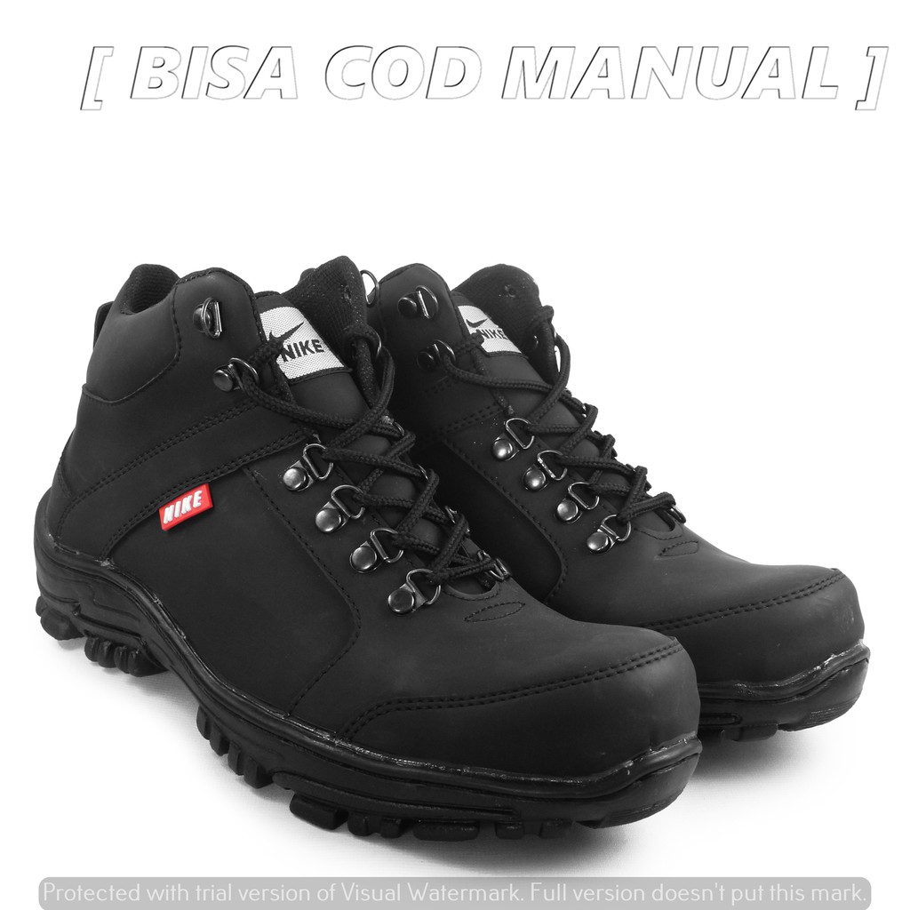 [ BISA COD ] [ NIKE KW ] NAM80 - Sepatu Pria Safety Boots Ujung Besi Outdoor Tracking Bikers