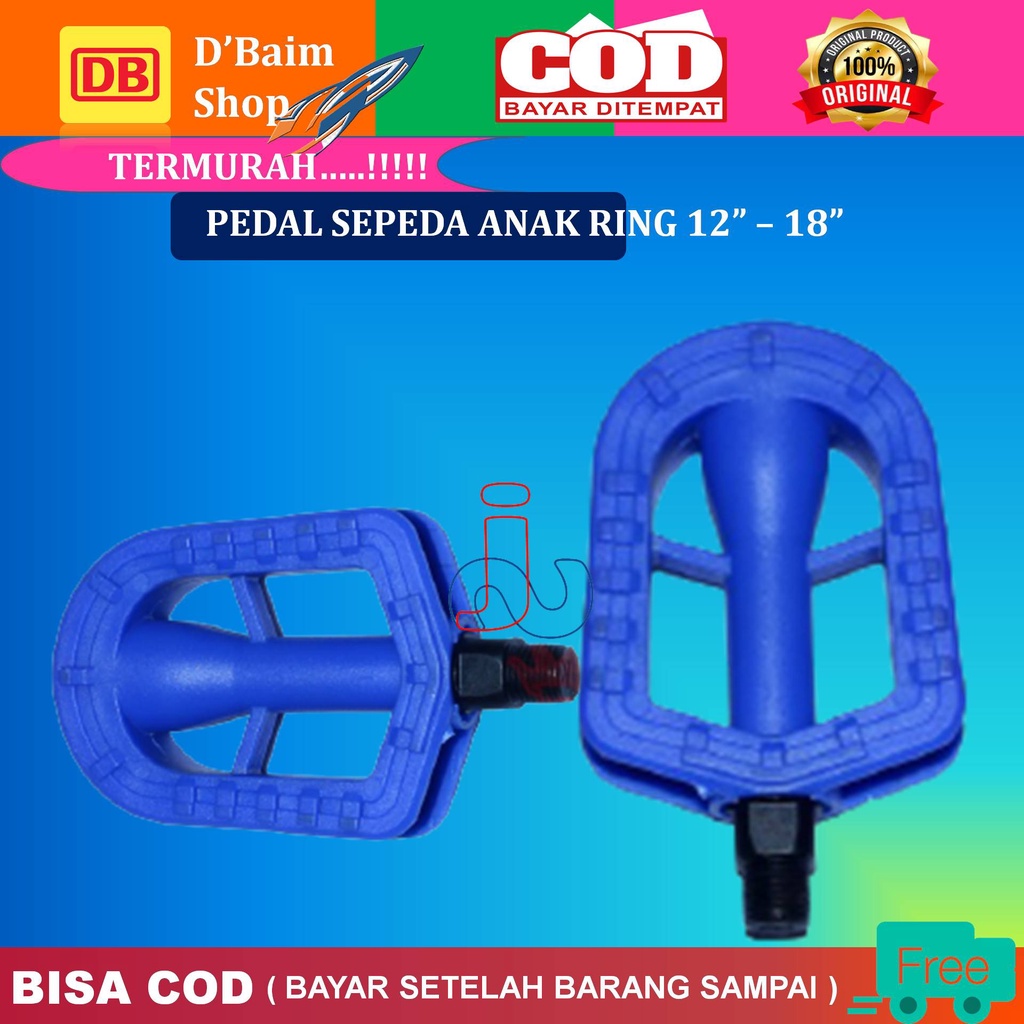 Pedal Sepeda Anak As Drat Besar dan Kecil Untuk Sepeda Ukuran 12-18