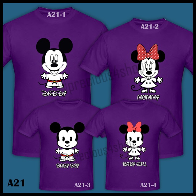  Mickey  Minnie Mouse  Baby Disney Baju  Couple  Family T 