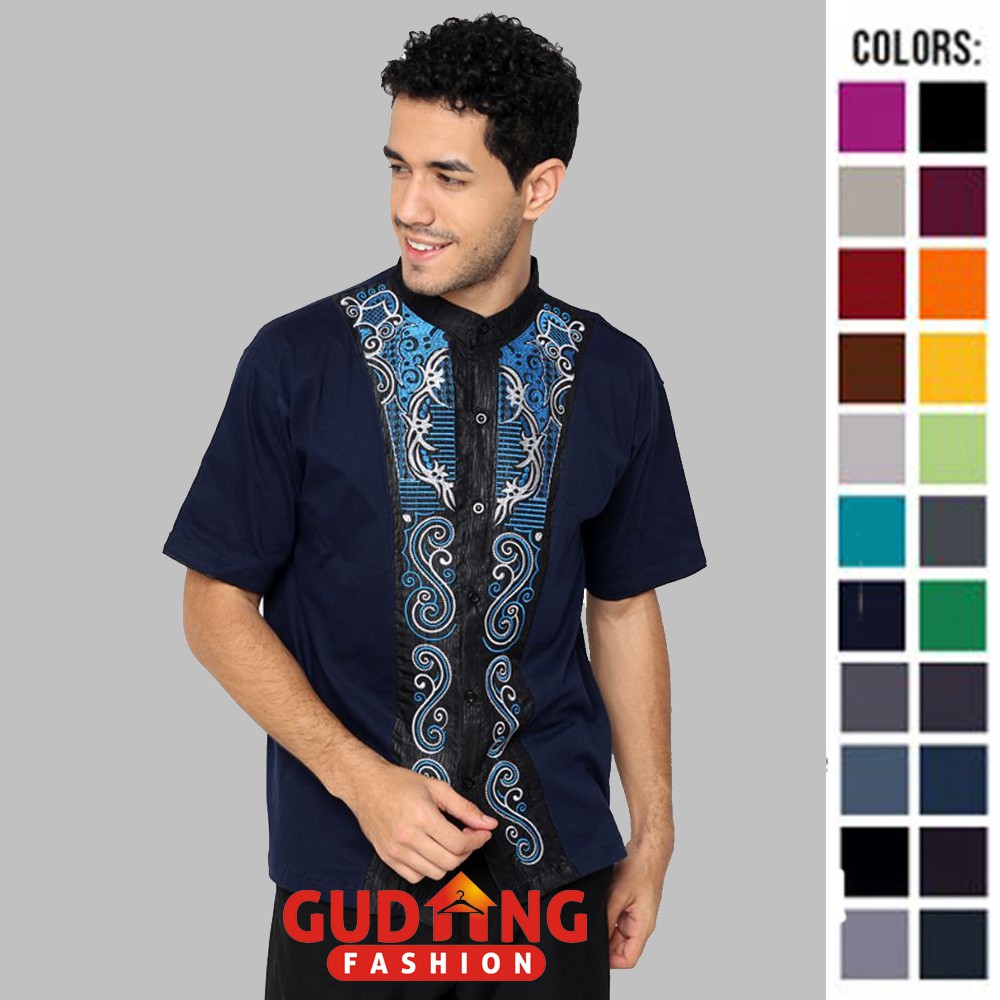 Baju Koko Pria Muslim Katun - Banyak Pilihan Warna KKS (COMB)