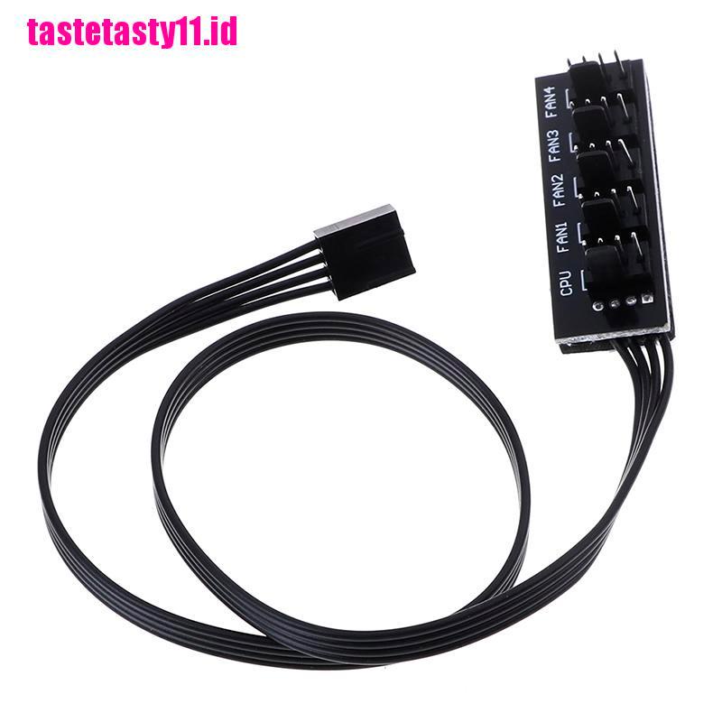 (TTID) Adaptor splitter Kipas Pendingin CPU Ukuran 40cm 1 Ke 5 4 Pin molex TX4 PWM power