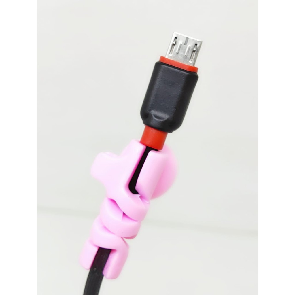 Cable CLIP CORD Holder Pengikat Kabel/SCPH Hook Spiral Cable Protector Gantungan Pelindung Kabel Spiral Tempelan plus NON PACK