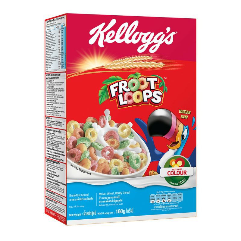 

Kellogs Froot Loops 160 gr - Kellogg Froot Loops Sereal Koko Krunch