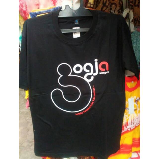 TERMURAH! Kaos Katun Jogja Simpel Hitam - Baju Couple Pria dan Wanita Remaja dan Dewasa