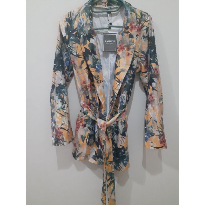 Blazer Zara Flower Ori Import New