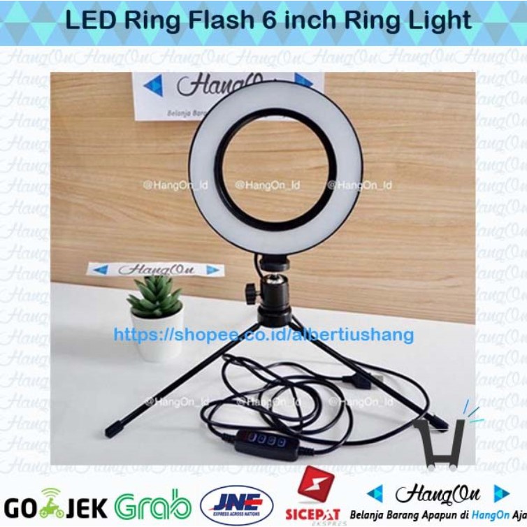 LED Ring Flash 6 inch Ring Light Led Kamera Bonus Mini tripod