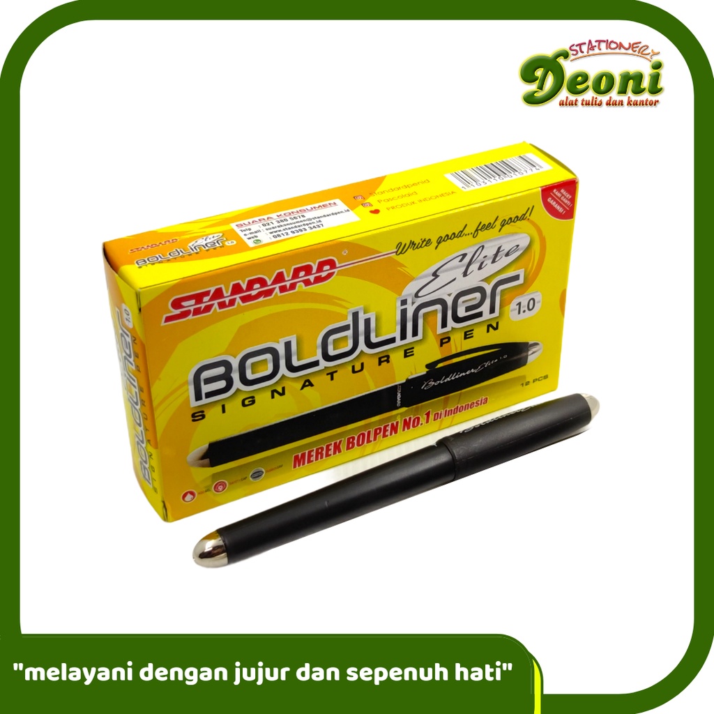 

STANDARD Boldliner Elite Signature Pen Pulpen Pena 1.0 mm Hitam