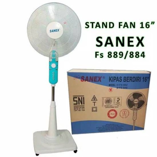 Kipas Angin  SANEX  Stand Fan/Berdiri  16&quot;inc FS-889/884