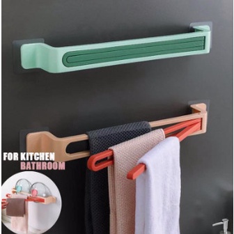 Gantungan Handuk putar 3 baris gantungan tempel dapur kamar mandi