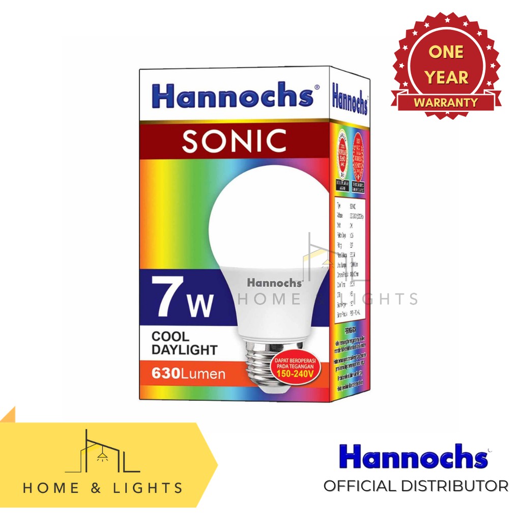 Hannochs Lampu LED Sonic 7W Cool Daylight / Warm White