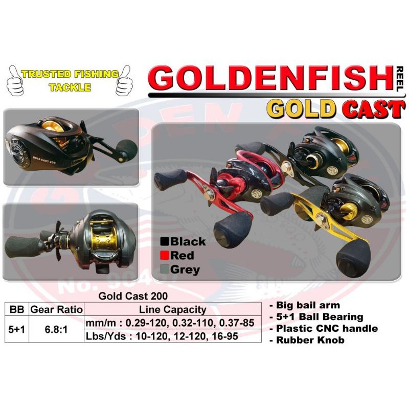 Reel BC Golden Fish Gold Cast 200