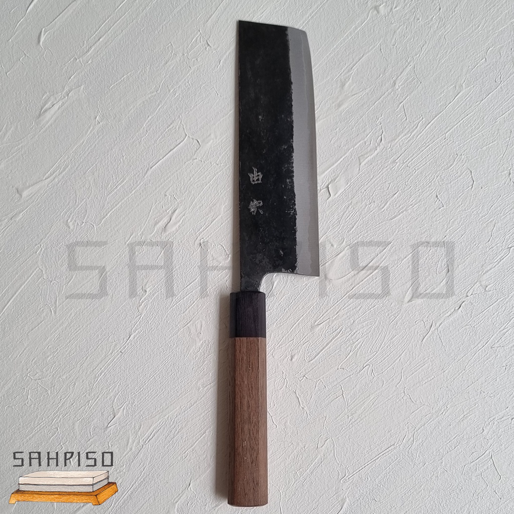 Yoshimune Kurouchi Nakiri Blue Steel Aogami #2 165 mm Pisau Jepang