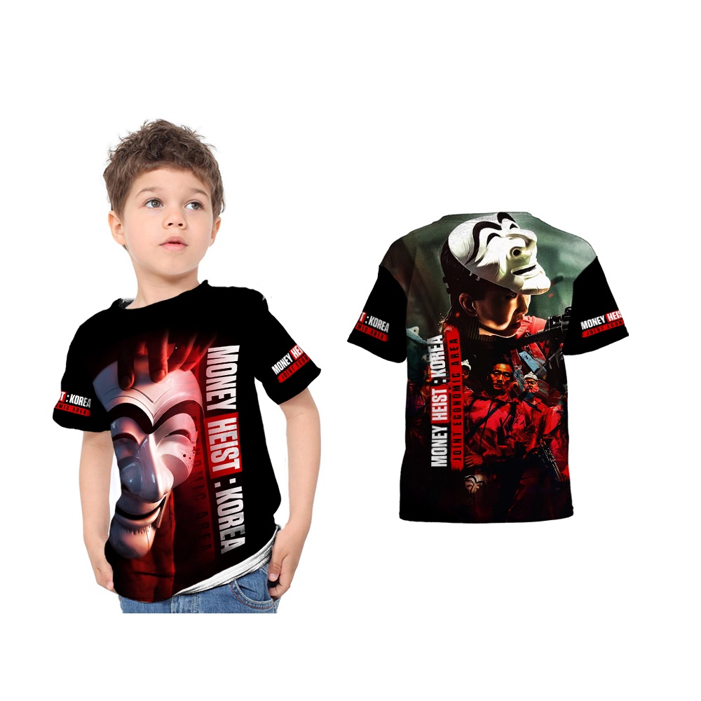 MONEY HISHT KOREA Kaos Anak Laki Laki Fullprint FREE pakai tulisan nama
