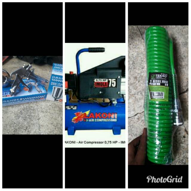 Kompresor 1 set siap cat Alat teknik alat bengkel alat tukang pertukangan