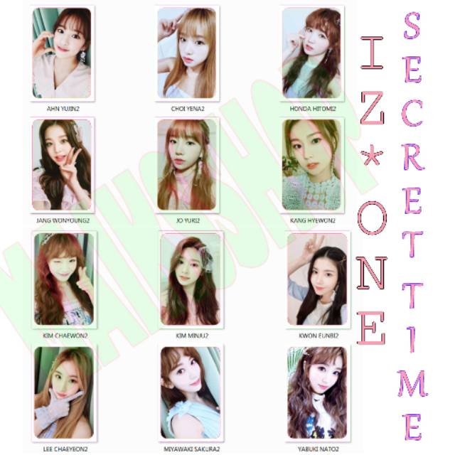 Iz*one Izone Secret Time Photocard Kpop