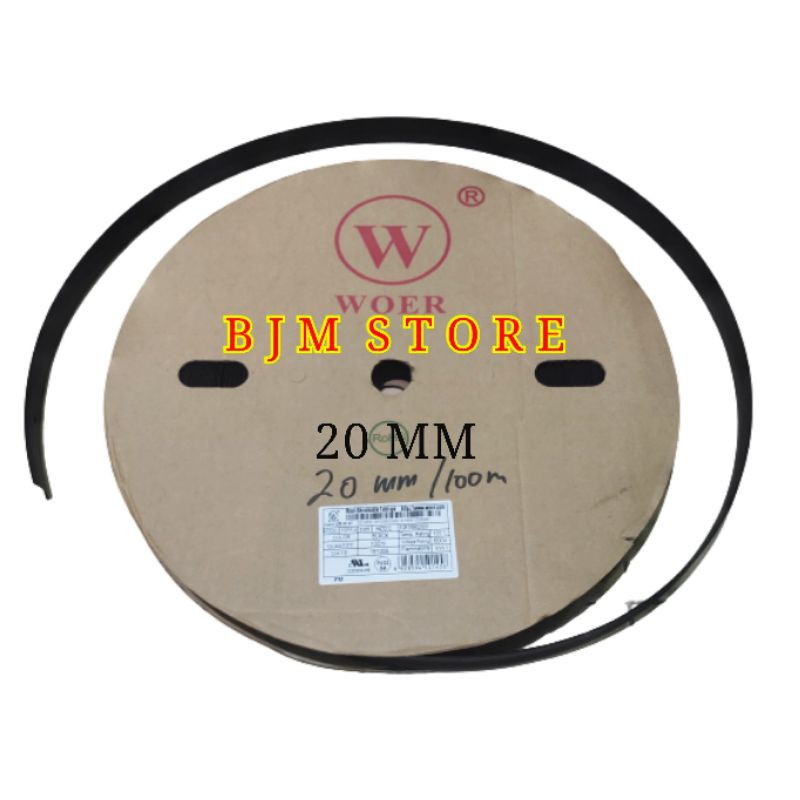 ISOLASI BAKAR /HEATSHRINK 20MM - 1M / SELANG BAKAR  20MM 1 METER