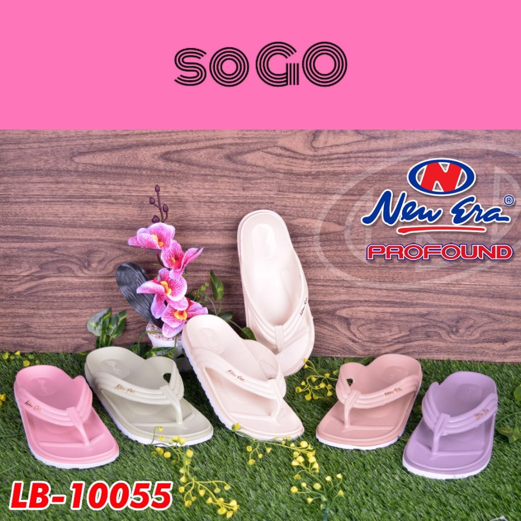 sogo NEW ERA LB 10055 &amp; LB 100362 Sandal Jepit Karet Wanita Polos Anti Slip Sandal Japit Cewek Berkualitas Terlaris