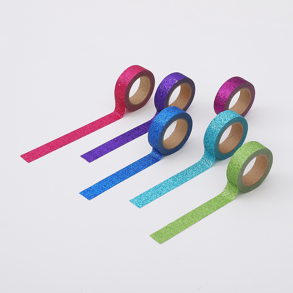 12 / 40PCS Tape Glitter Warna Pelangi Untuk Dekorasi DIY