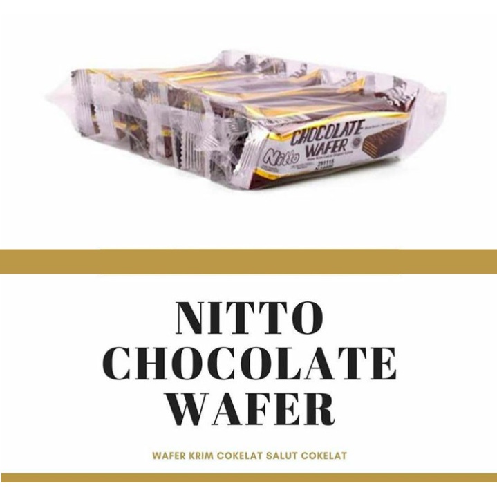 Nissin Nitto Chocolate Wafer Coklat 1 pack isi 10 Wafer Nissin