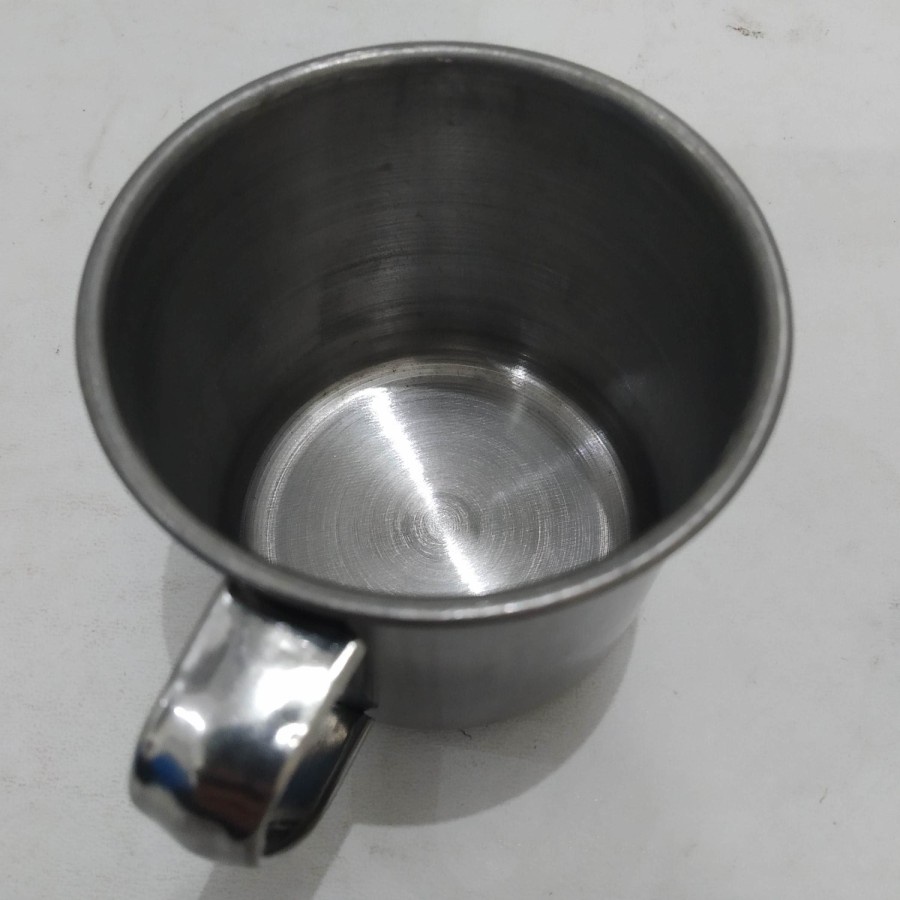 cangkir gelas mug muk kopi teh susu kecil mini stainless