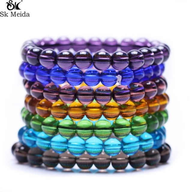 Gelang import pria wanita transparant glass high quality fashion aksesoris  A15 9 warna