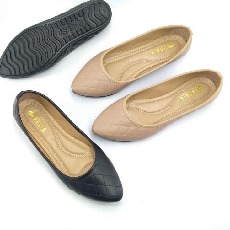 Sepatu Wanita Flatshoes Channel Polos Andis AN05