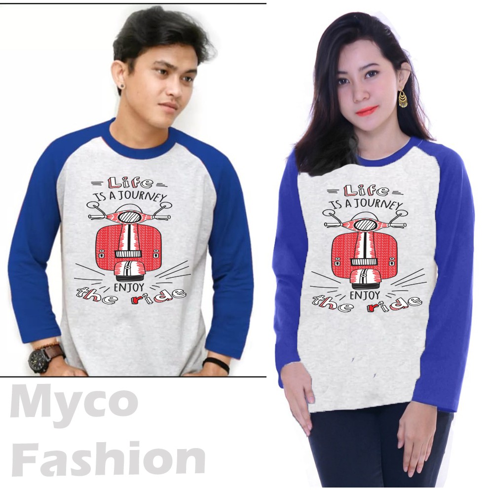 Myco Kaos Raglan | Vespa | lengan panjang | Ukuran M - L - XL - XXL