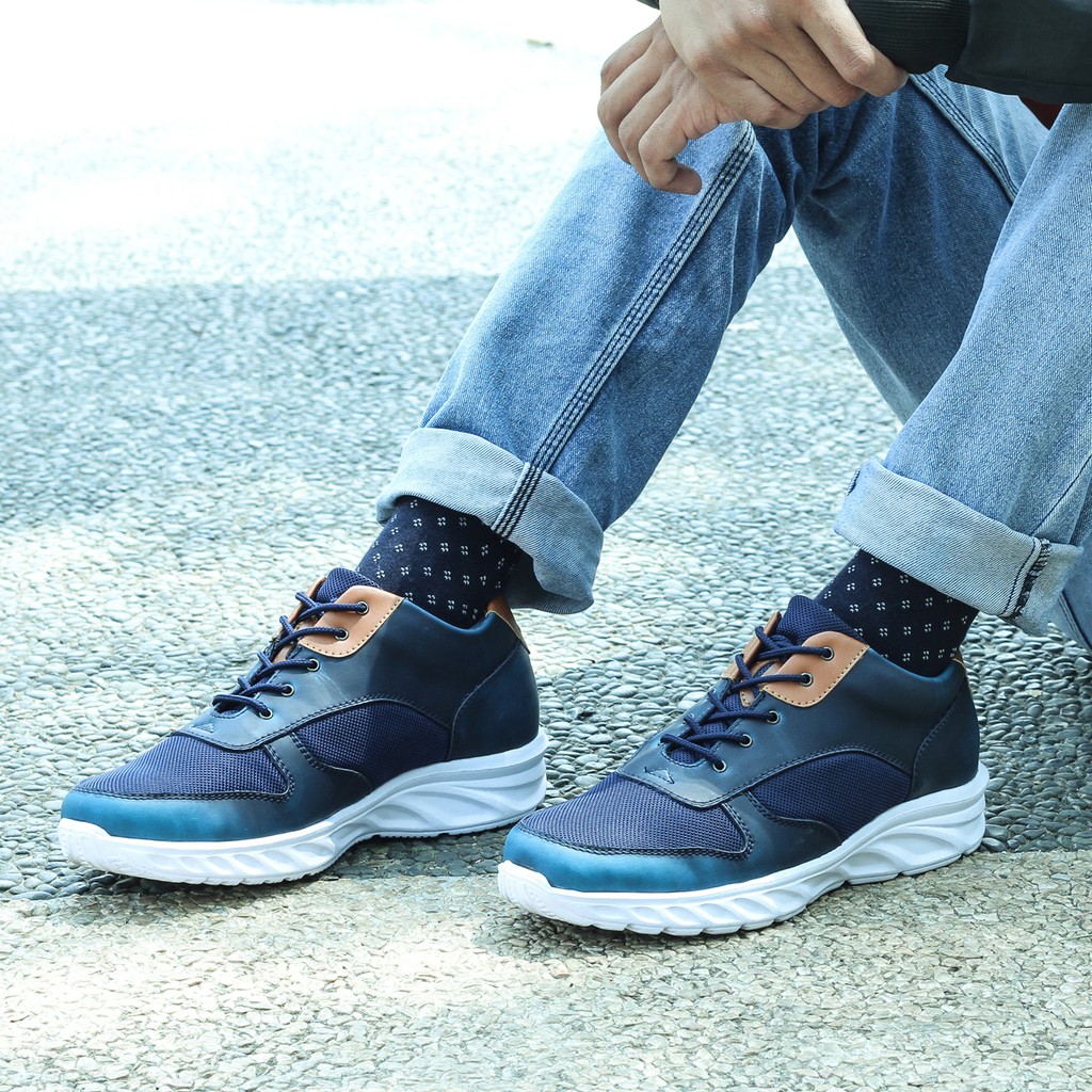 NOCTURN NAVY |FORIND x Lvnatica| Sepatu Sneakers Tali Santai Kasual Pria/Cowok/Men Sneaker Footwear