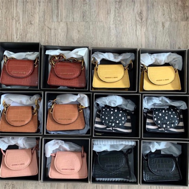 Ck croc effect chain handle bag mini